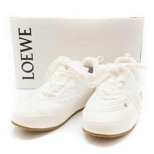 LOEWE ロエベ 22AW denim Deconstructed sneakers ローカットデニムスニーカー L814282X59 ホワイト 38 IT5740S9KOIO