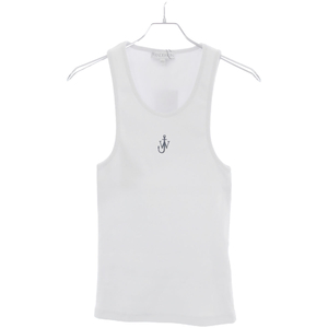 J.W.ANDERSON ジェイダブリュー アンダーソン 24SS ANCHOR EMBROIDERY TANK TOP アンカーロゴリブタンクトップ ホワイト XXS ITMF5CVGYDJI