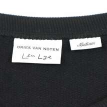 DRIES VAN NOTEN ドリスヴァンノッテン 21SS Len Lye ニット切替スウェットトレーナー ブラック M ITYO5ELC9AZK_画像3