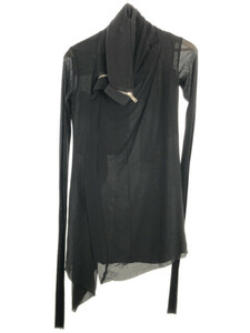 Rick Owens リックオウエンス ニット切替ハイネックシルクロングジャケット ブラック 38 RP 3731 IT0UX6L509LQ