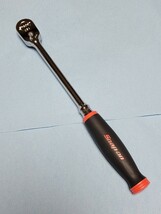 未使用 3/8 ロング ラチェット FHL80 赤×黒 スナップオン 新品 未使用品 保管品 SNAPON SNAP-ON 約31.7cm ソフトグリップ _画像1