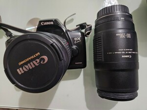 CANON EOS Kiss PANORAMA+ CANON ズームレンズ ウルトラソニック 28-80ｍｍ+CanonEF100-200mm f4.5 A レンズ 三点セット 電池新品 A0701