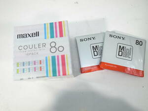 ●未開封 maxell COULER 80 10パック入/SONY 80（MDW80T） 2枚　MD