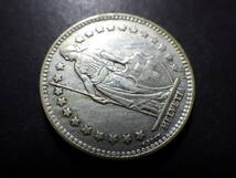 スイス１フラン銀貨　１９５９年　約直径23.25ｍｍ厚み1.35ｍｍ重さ4.96ｇ　コレクター放出品_画像4