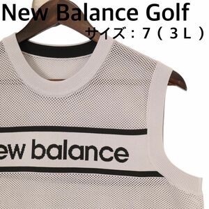 【新品、未使用】ニューバランスゴルフ　サマーニット　 メンズ　サイズ：７（３Ｌ) 　グレー　春、夏