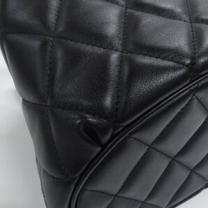 美品 良品 バレンシアガ BALENCIAGA カーフスキン キルティング 巾着バッグ 黒 バケットバッグ ブラックの画像6