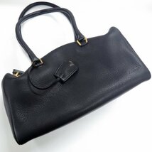 美品 良品 プラダ PRADA 本革 レザー ショルダーバッグ ブラック 黒 ミニボストンバッグ カデナ 鍵_画像8