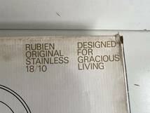 ⑤t820◆LUCKY WOOD ラッキーウッド◆トレイ ステンレス 18-10 お盆 オードブル RUBIEN ORIGINAL DESIGNED FOR GRACIOIS LIVING 美品 箱付_画像7