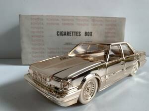 ⑤u623◆TOYOTA トヨタ◆シガレットケース 灰皿 CROWN クラウン 1984 E-MS125 Royal Saloon 3.0 CIGARETTES BOX 旧車 置物 模型 箱付