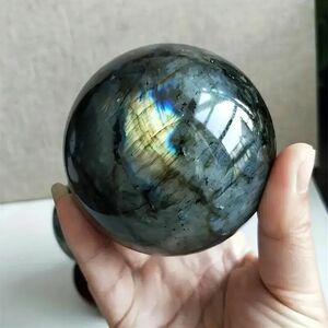天然水晶 ラブラドライト球 大きさ5～5.5cm 1個　　パワーストーン　 鉱物　 天然石　原石　ルース 標本　