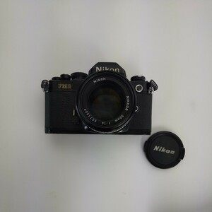 ジャンク ミラーアップ Nikon ニコン フィルムカメラ NEW FM2 50mm F1.4付き レンズ