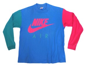 80s90s ビンテージ NIKE 銀タグ USA アメリカ製 swoosh ロゴTeeクレイジーパターンVINTAGEナイキ JORDAN ジョーダン supremeモデル