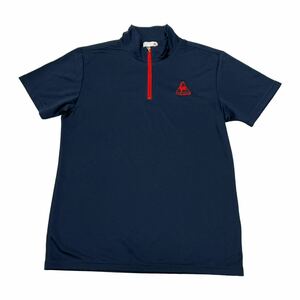 le coq sportif ルコックスポルティフ 半袖ハーフジップシャツ ネイビー M