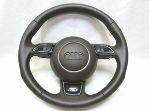 美品! A5 8T Audi Genuine 革 Steering Steering エアバック エアーバック Cover 8K0419091 茶 Q5 8R 管理番号（W-SIII03）