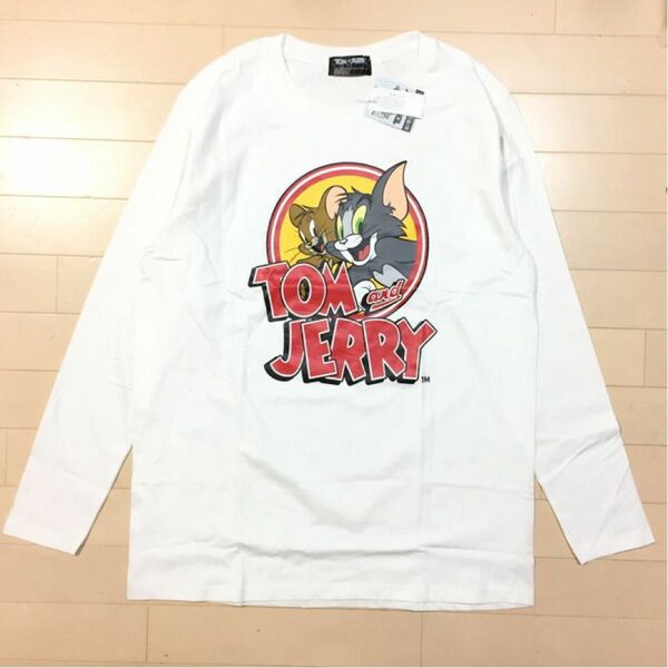 新品 正規 Ｌ　トムアンドジェリー Tom and Jerry トム＆ジェリー ロンＴ 長袖Tシャツ トムジェリ ユニセックス