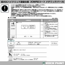 ロックペイント プロタッチ 調色 BMW A76 TIEFSEEBLAU MET　2kg（希釈済）Z26_画像10