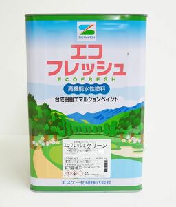 エコフレッシュクリーン 3分艶 16kg 白/淡彩色 エスケー化研 屋内用水性塗料 Z06