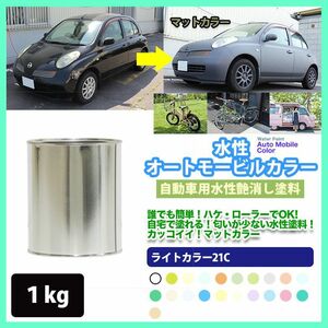 水性オートモービルカラー 69-70P スカイブルー 1kg/艶消し 水性塗料 つや消し 車　 Z25