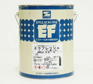 エコフレッシュ 艶消し 4kg 白/淡彩色 エスケー化研 屋内用水性塗料 Z26