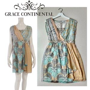 GRACE CONTINENTAL シフォン プリントワンピースチュニック