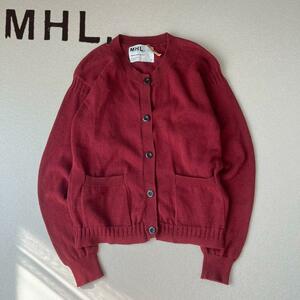 MHL. ウール　コットン　カーディガン　ニット　サイズ2