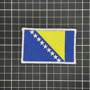国旗　ベルクロワッペン　Bosnia-Herzegovina・ボスニア・ヘルツェゴビナ