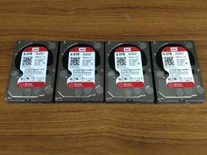 Western Digital製HDD WD60EFRX 6TB WD Red 4台