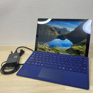 サーフェスプロ4 ノートパソコン タブレット 第6世代 Core I5-6300U/SSD 128GB/メモリ 4GB/windows10 純正キーボード ACアダプター 起動品