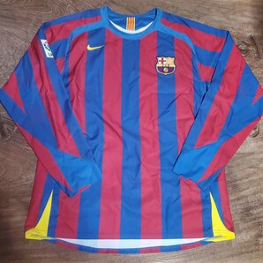 値下交渉 2005-06 リーガ & CL 優勝 FCバルセロナ NIKE 長袖 検)05 2006 BARCA BARCELONA L/S MESSI RONALDINHO メッシ ロナウジーニョ Y2K