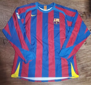 値下交渉 2005-06 リーガ & CL 優勝 FCバルセロナ NIKE 長袖 検)05 2006 BARCA BARCELONA L/S MESSI RONALDINHO メッシ ロナウジーニョ Y2K