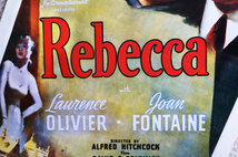 映画ポスター,「レベッカ」Rebecca,1940年米、A・ヒッチコック監督。L・オリビエ、、J・フォンテーン、大判横66.0x縦98.0cm_画像2