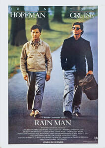 映画ポスター、「レインマン」RAIN MAN,大型サイズ（66.0x96.0cm）1988年United Artists、 D・ホフマン、T・クルーズ、B・レビンソン監督