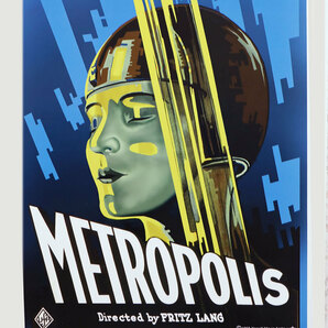 映画ポスター、『メトロポリス 」METROPOLIS, 中判サイズ、46.5x54.8cm, フリッツ・ラング監督、1927年独逸映画、モノクロ、無声映画しの画像1