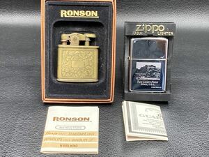 Zippo Zippo -1999 year Guam Guam RONSON Ronson Tang . Vintage oil lighter 2 point set Junk 