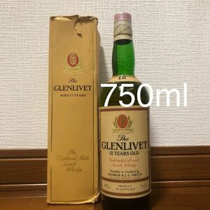 グレンリベット 12年　アンブレンデッド　750ml 箱傷み　GLENLIVET オールドボトル　旧ボトル