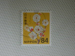 普通切手 1992- 平成切手 日本郵便株式会社発行 Ⅲ.2019年シリーズ (封書84円時期) 84円切手 ウメ 2019.8.20 単片 使用済 ⑭ 和欧印 浅草