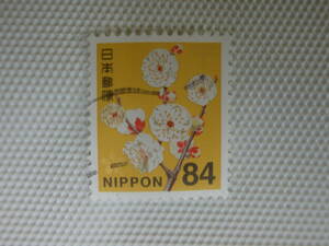 普通切手 1992- 平成切手 日本郵便株式会社発行 Ⅲ.2019年シリーズ (封書84円時期) ウメ 2019.8.20 単片 使用済 ⑰