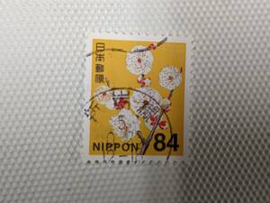 ordinary stamp 1992- Heisei era stamps Japan mail corporation issue Ⅲ.2019 year series (. paper 84 jpy time ) 84 jpy stamp ume2019.8.20 single one-side used machine seal new Iwatsuki 