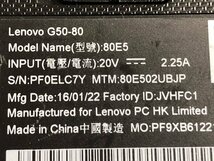 lenovo 80E502UBJP G50-80　Core i3 5005U 2.00GHz 4GB ■現状品_画像4