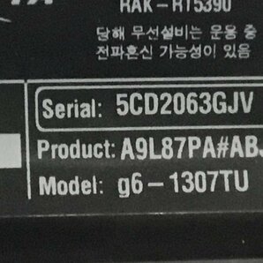 hp g6-1307TU Pavilion Core i5 2450M 2.50GHz 4GB ■現状品の画像4