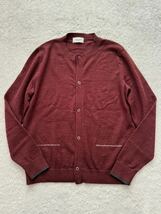 イタリア製 UNITED ARROWS ウールカーディガン sizeS ニットジャケット ニットブルゾン メンズ ユナイテッドアローズ ブラウン_画像1