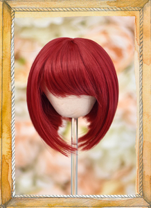 DD size MDD size 9 -inch wig front down Bob red heat-resisting fiber unused SD size 