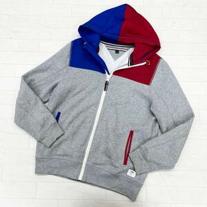 1371◎ TOMMY HILFIGER トミー ヒルフィガー トップス スウェット トレーナー パーカー ジャケット 裏起毛 グレー メンズL