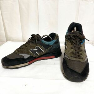 和246★ newbalance 577 TRAIL PACK イングランド製 ニューバランス スニーカー シューズ US8.5 D メンズ ブラック カーキ M577UCT