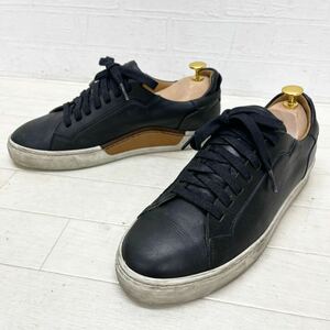 和270★ MAGNANNI マグナーニ レザースニーカー シューズ 39 メンズ ブラック