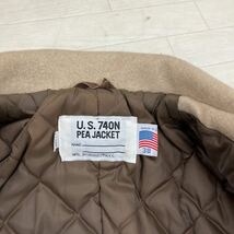 1377◎ USA製 U.S.740N PNA JACKET MFG. BY SCHOTT N.Y.C ショット P コート ダブル 裏キルティング ベージュ メンズ38_画像4