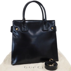 1円 ■ グッチ 2wayバッグ 0001669O503 ブラック系 レザー おしゃれ 普段使い GUCCI ■K.Blel.tI-01