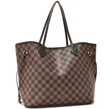 1円 ◎定価20万 美品 LOUIS VUITTON ルイヴィトン トート ショルダー ネヴァーフルMM N51105 ダミエ ブラウン◎K.Cep.oR-47_画像1