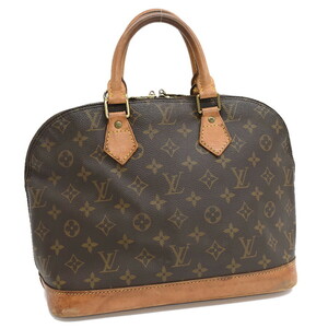 1円 ◆定価20万 美品 LOUIS VUITTON ルイヴィトン ハンドバッグ アルマ M51130 モノグラム キャンバス ブラウン◆E.Csg.oR-22