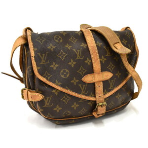 1円 ◆LOUIS VUITTON ルイヴィトン ショルダーバッグ ソミュールMM M40710 モノグラム キャンバス ブラウン◆E.Cmio.tI-20